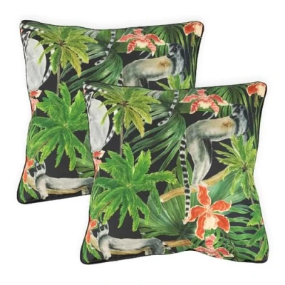 Image of Gardenwize Pack of 2 Outdoor Scatter Cushions, Garden Furniture Cushions Covers &amp; Pillows (Lemur)