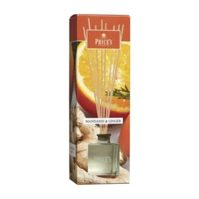 Image of Price&#039;s Candles Glass 8 Stick Diffuser Various Fragrances 100ml Permanent Fino 4 Week Reality Brand Made in Italy