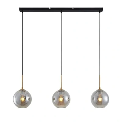 Image of Lindby Ceiling Light &#039;Hiwana&#039; dimmable (Modern) in Silver Made of Glass for e.g. Living Room &amp; Dining (3 Sources, E27) from Pendant Lighting, lamp, Hanging lamp