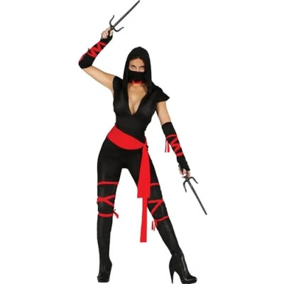 Image of FIESTAS GUIRCA Ninja Fancy Dress Costume Adult Women Size 10 12
