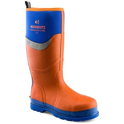 Image of Buckler Buckbootz BBZ6000BL Blue S5 Neoprene Rubber Safety Wellington Boots for Men (13 UK)