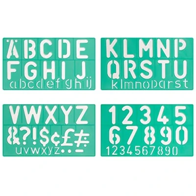 Image of Stencil Set, Letter and Number, Linex 50mm Set