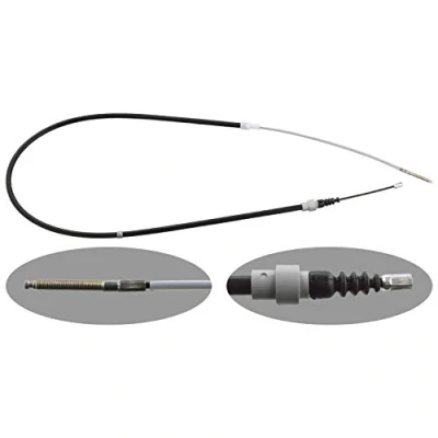 Image of 6N0609721M Brake Cable FEBI BILSTEIN 27154 Right Rear, Left Rear 1637mm SEAT: Ibiza 2