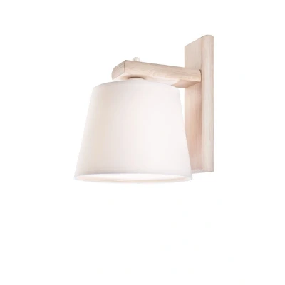 Image of Aida Wall Lamp With Fabric Shade Old White, 1x E27