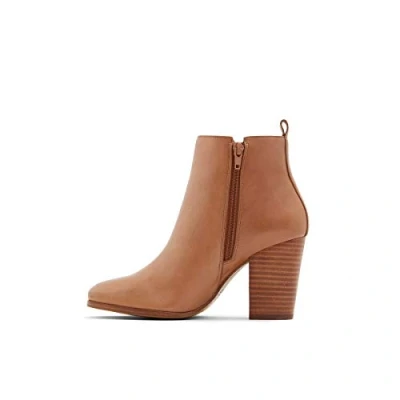 Image of ALDO Women&#039;s Noemieflex Block Heel Ankle Boot, Cognac, 6 UK