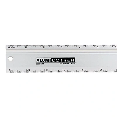 Image of Alumicolor Aluminium 24 Inch Ruler with Non Slip Backing, Silver