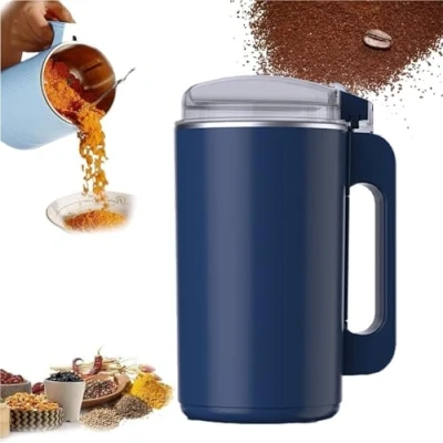 Image of GHRERTX Coffee Bean Grinder,600G Electric Grain Grinder Mill,Portable Household Small Automatic Grinding Machine Pulverizer for Bean/Nut/Spice/Coffee(Blue)