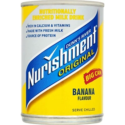 Image of Dunn&#039;s River Nurishment Original Big Can Banana Flavour 400g Case of 12