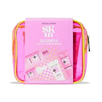 Image of Revolution SKin, Go Gentle Starter Kit, Skincare Set Includes Cleanser, Toner, Serum &amp; Moisturiser, Vegan Cruelty Free, 4 Products Included