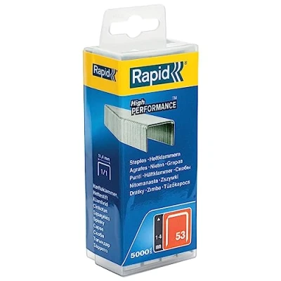 Image of Rapid 40303084 High Performance Staples,Silver, No.53, Leg Length 8 mm, 5000 Pieces