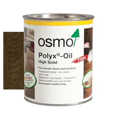 Image of Osmo Polyx® Oil Tints Hard Wax 3075, Black Satin Finish, 750ml Durable Wood for Wooden Furniture, Water Resistant Floor Wax, Treatments Ideal Oak, Pine, Spruce, Beech &amp; More