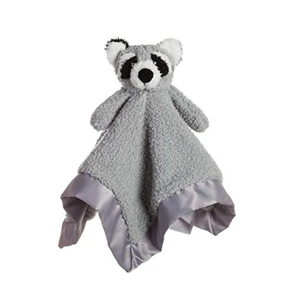 Image of Apricot Lamb Stuffed Animals Raccoon Security Blanket Infant Nursery Character Luxury Snuggler Plush Lovey for Newborn Baby Doll Blanket(Raccoon, 13 Inches)
