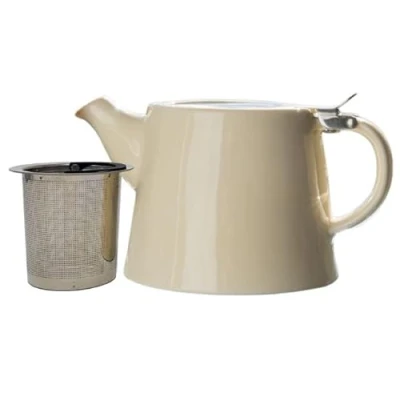 Image of McEntee&#039;s Cara Ceramic Cream Tea Teapot 510ml (1 2 Cup) with Removable Stainless Steel Infuser