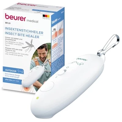 Image of Beurer BR10 insect Bite Healer Pen for the treatment of bites and stings natural relief from itching swelling, extra small heat stick with snap hook
