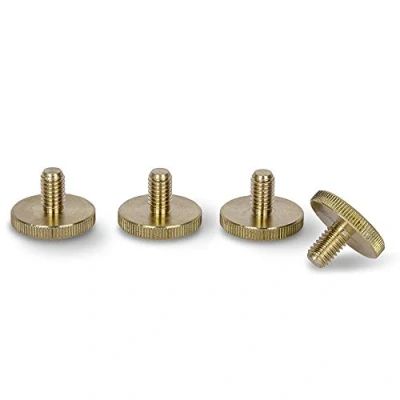 Image of PrecisionGeek Thumb Screws, Brass Knurled Head Screw 20mm Diameter M6 x 10mm Set of 4 pieces