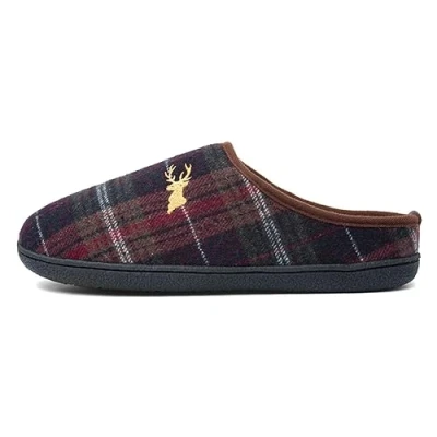 Image of Jo &amp; Joe Wharfedale Mens Brown Tartan Mule Size 9 UK