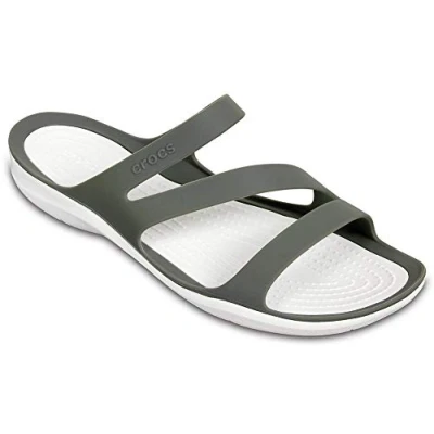 Image of Crocs Women&#039;s Swiftwater Sandal W, Smoke/White, 9 UK