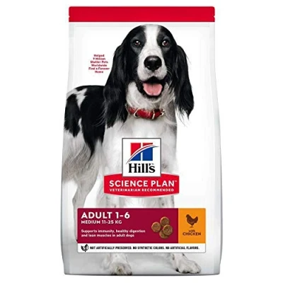 Image of Hill&#039;s Science Plan Canine Adult Chicken Medium Breed Dry Mix 12 kg