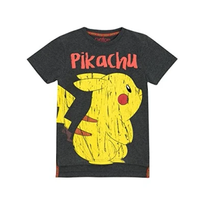 Image of Pokemon Boys Pikachu T Shirt Age, 10 11 Years, Multicoloured