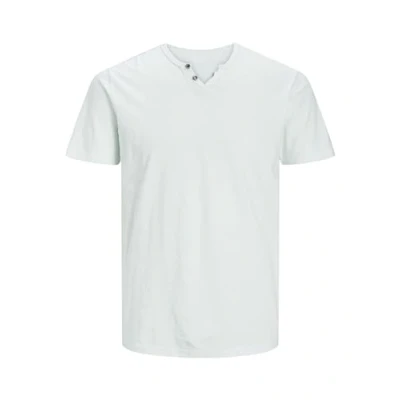 Image of Jack &amp; Jones Jjesplit NECK TEE Basic Tshirt, Men&#039;s, Size: Large, Soothing sea