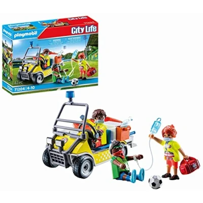 Image of Playmobil 71204 City Life Rescue Cart, toy playset suitable for children ages 4+