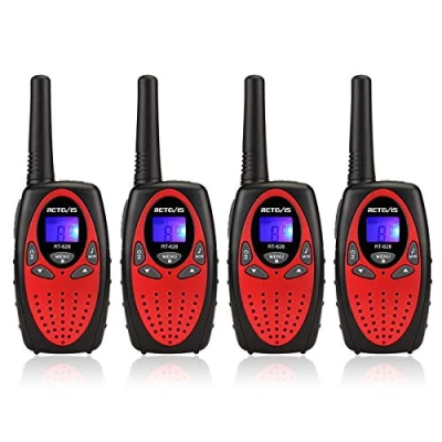 Image of Retevis RT628 Walkie Talkies Kids, Long Range, Children Toys Birthday, Holiday, Easy to Use for Camping Hiking and Adventure (2 Pairs, Red)