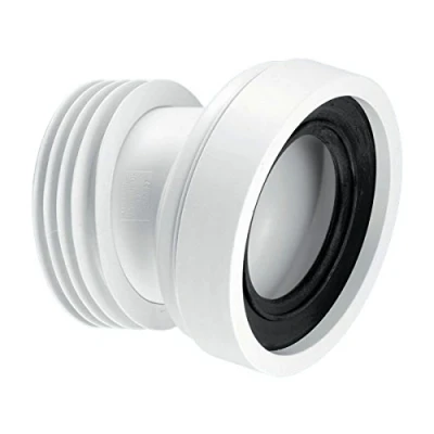 Image of McAlpine WC CON7A 14 Degree Angle Rigid Connector, White
