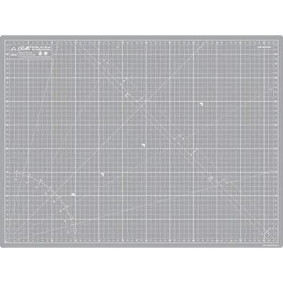 Image of La Canilla ® Self Healing Cutting Mat A2 (60x45cm 24x18) Double Sided Printed (cm &amp; Inches) 5 PVC Layers Patchwork, Quilting, Sewing, Fabric, Papercraft, DIY (Grey)