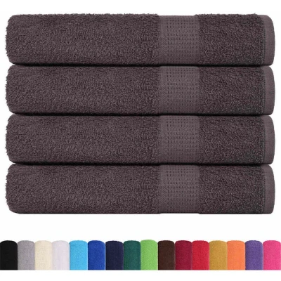 Image of vidaXL Sauna Towels 4 pcs Anthracite 80x200 cm 360 gsm 100% Cotton