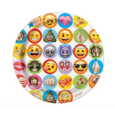 Image of Unique Party 50915 Celebration Emoji Plates, Pack of 8