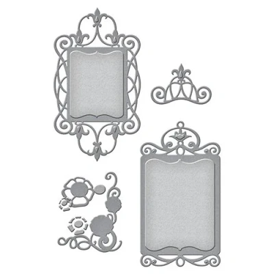 Image of Spellbinders Shapeabilities Twisted Floral Tags Die, Metal, Brown