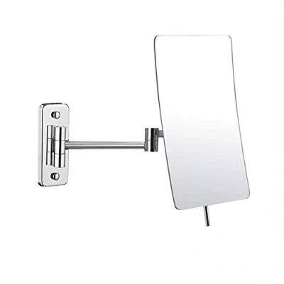 Image of Wall Mounted Mirror, 3X Magnification Bathroom Shaving Mirror Magnifying Vanity Swivel 360 Rotatable and 8 Inch Extendable Arm, Chrome Finished