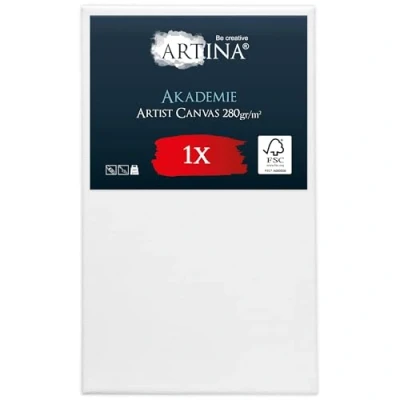 Image of Artina Paint Canvas Set 60x100 cm FSC® for Painting 100% Cotton Stretcher Frame 280 g/m² Blank Canvases Art Acrylic, Watercolour &amp; Oil Large Akademie