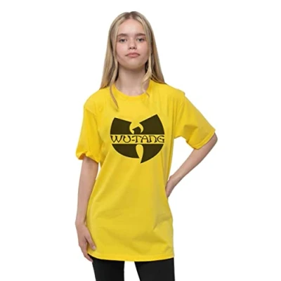 Image of Wu Tang Clan Kids T Shirt Logo Official Yellow (Ages 3 14 yrs) S