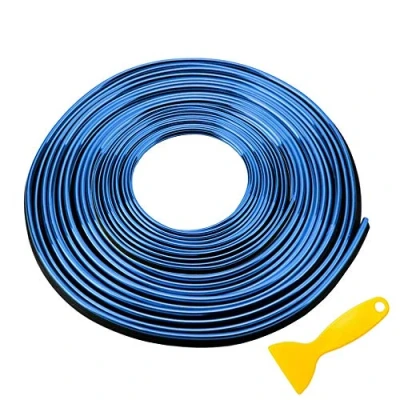 Image of ETOPARS 10M 32.8ft Car Trim Interior Strips Blue Automotive Gap Fillers Moulding Line Decorative Filler Flexible Edge Strip Dashboard