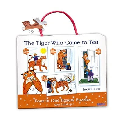 Image of Paul Lamond Tiger Who Came to Tea 4 in 1 Puzzle