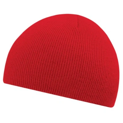 Image of Beechfield Beanie knitted hat in Red