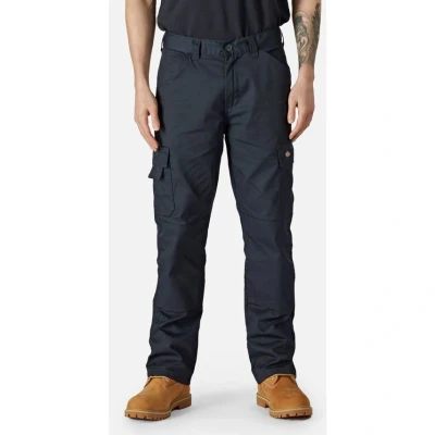 Image of Dickies Mens Everyday Polycotton Knee Pad Pouches Workwear Trousers in Navy Size 38W/32L