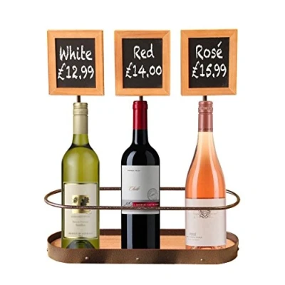 Image of Wine Rack Bottle Holder Display Chalk Board
