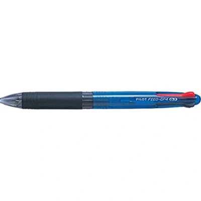 Image of Pilot Pen 2073703 Feed GP4 Begreen Ballpoint Pen, 4 Coloured Medium line Width, Blue