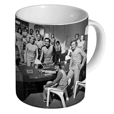 Image of Space 1999 Great Cast BW Ceramic Coffee Mug / Cup