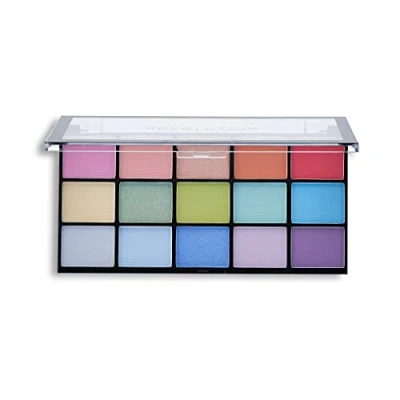 Image of Revolution Beauty London Reloaded Eyeshadow Palette, Metallic and Matte Eye Colours, 15 Shades, Sugar Pie, 16.5g