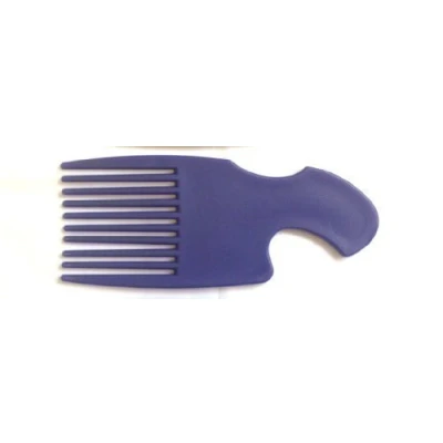 Image of Matt Purple Afro Comb Detangler Hair Brush Handbag Size