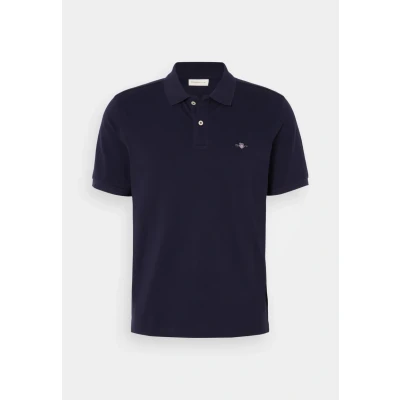 Image of GANT Men&#039;s Reg Emb Archive Shield Polo Shirt, Evening Blue, L