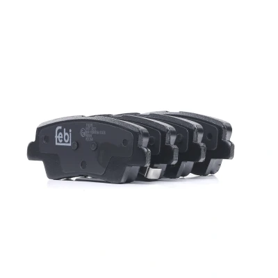 Image of 583023ZA10 Brake pad set FEBI BILSTEIN 116285 Rear Axle with acoustic wear warning KIA: Optima / K5, RIO 3, CARENS 4, HYUNDAI: i40 Saloon, Estate