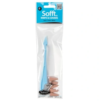 Image of Colorfin PP65004 Sofft Knife with 5 Covers, Pointed, No.4