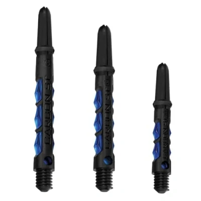 Image of Harrows Dart Shafts Carbon ST Stems with Pyramid Rings, Medium, Blue