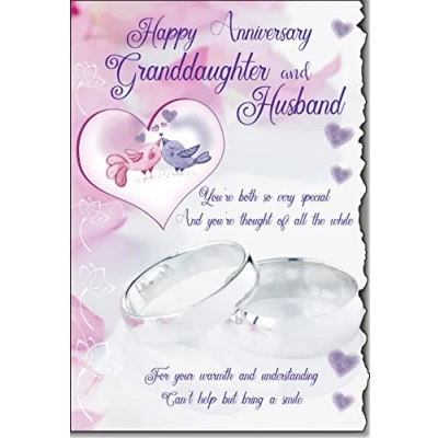Image of Granddaughter and Your Husband On Anniversary Card Lovely Verse