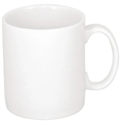 Image of Olympia Athena Crockery Mugs 10oz / 280ml (Pack of 12), White Vitrified Porcelain, Shock and Chip Resistant, Stackable, Microwave Safe, Restaurant Café Home Use CC203