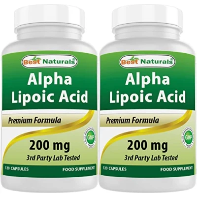 Image of Best Naturals Alpha Lipoic Acid 200 Mg 120 Capsules (120 Count (Pack of 2))